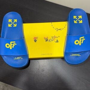 Authentic Off White Pool Slides